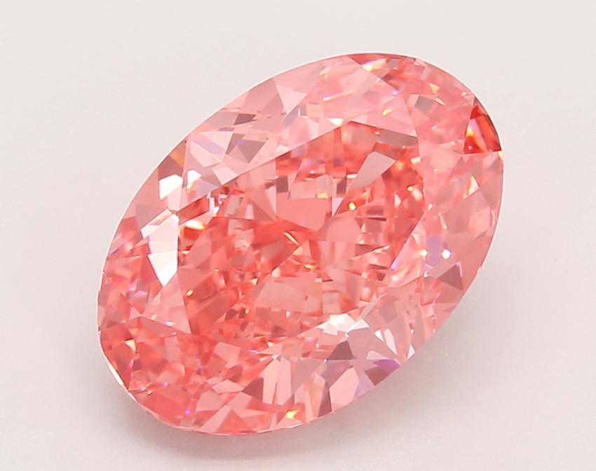 4.59 Ct. Fancy Vivid Pink Oval Lab Grown Diamond