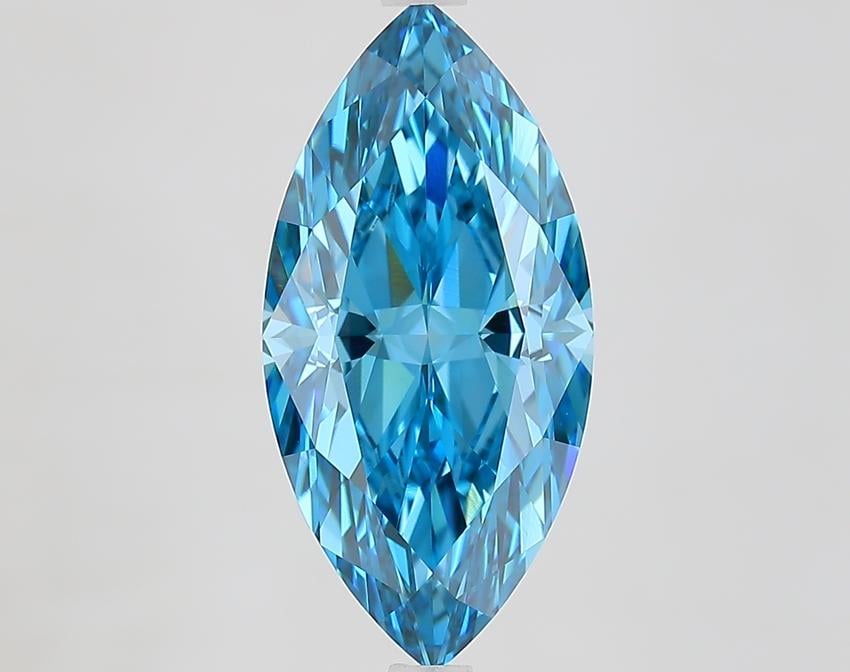 4.01 Ct. Fancy Vivid Blue Marquise Lab Grown Diamond