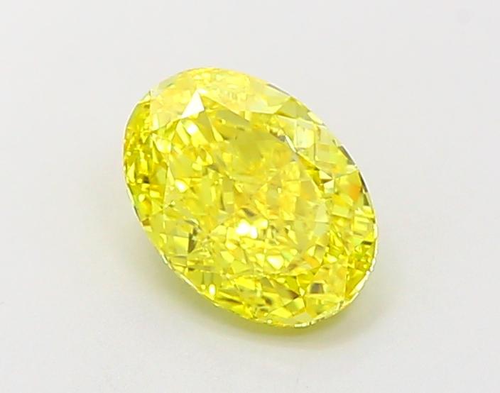 1.17 Ct. Fancy Vivid  Yellow Oval Lab Grown Diamond