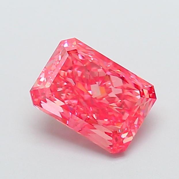 2.23 Ct. Fancy Vivid  Pink Radiant Lab Grown Diamond