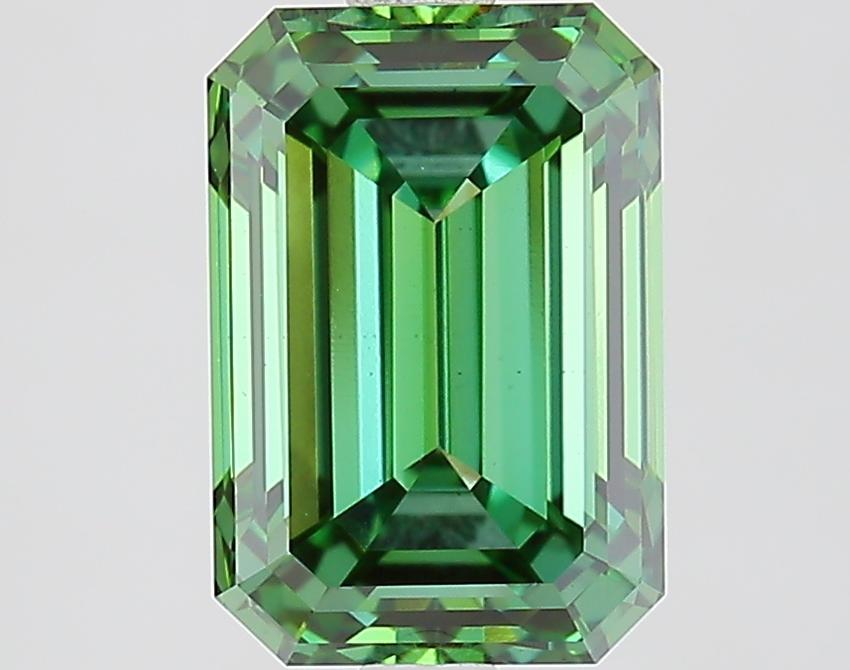 3.00 Ct. Fancy Vivid Green Emerald Lab Grown Diamond