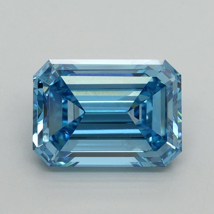 3.01 Ct. Fancy Vivid Blue Emerald Lab Grown Diamond