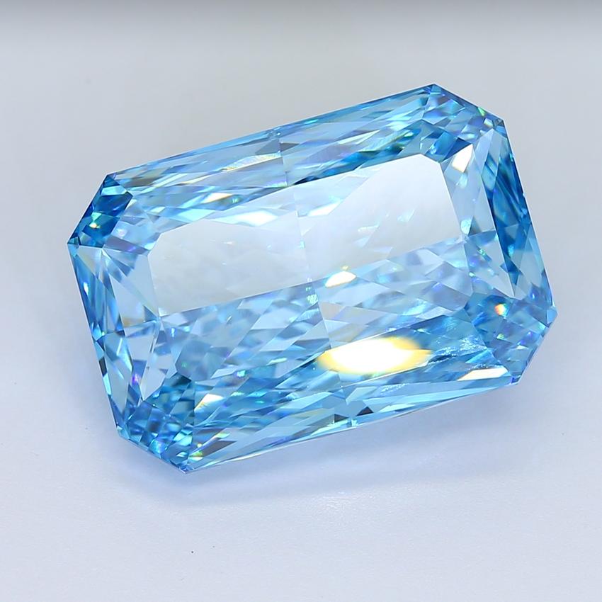 20.06 Ct. Fancy Vivid Blue Radiant Lab Grown Diamond