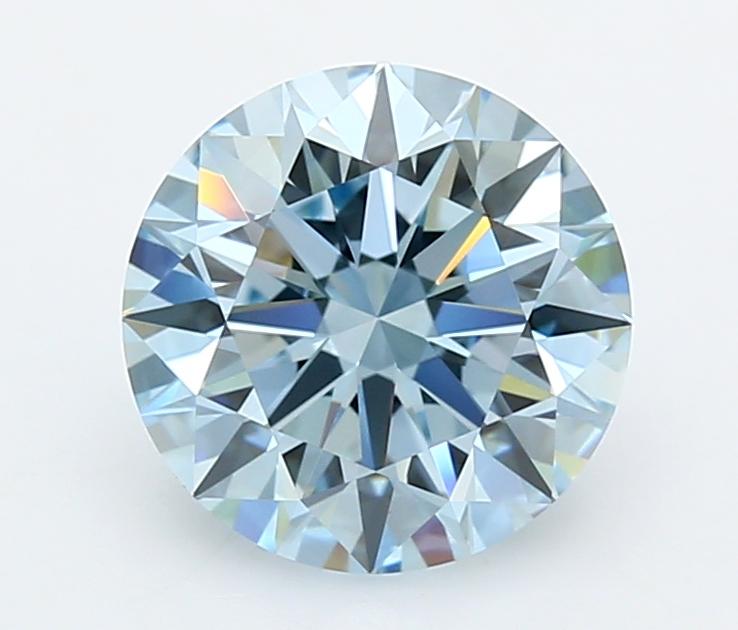 2.55 Ct. Fancy Vivid  Blue Round Lab Grown Diamond