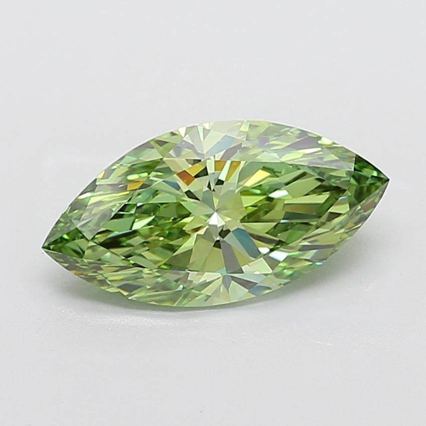 3.71 Ct. Fancy Vivid Green Marquise Lab Grown Diamond