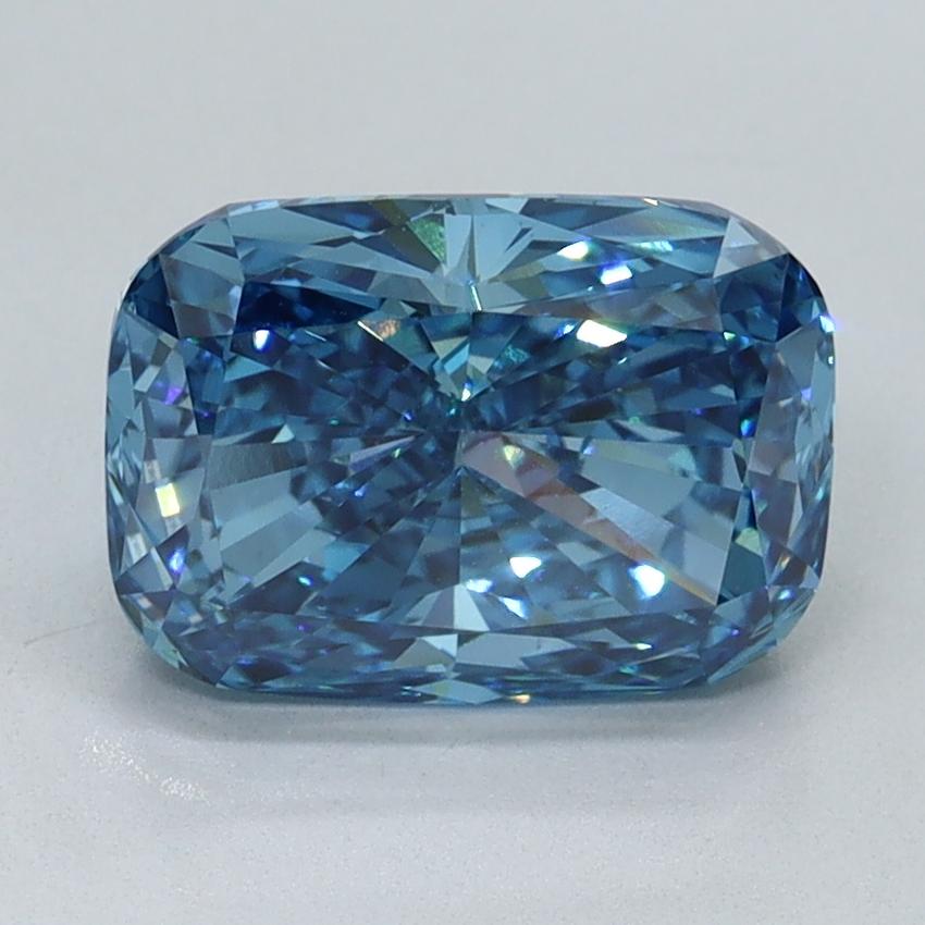 2.09 Ct. Fancy Vivid Blue Cushion Lab Grown Diamond