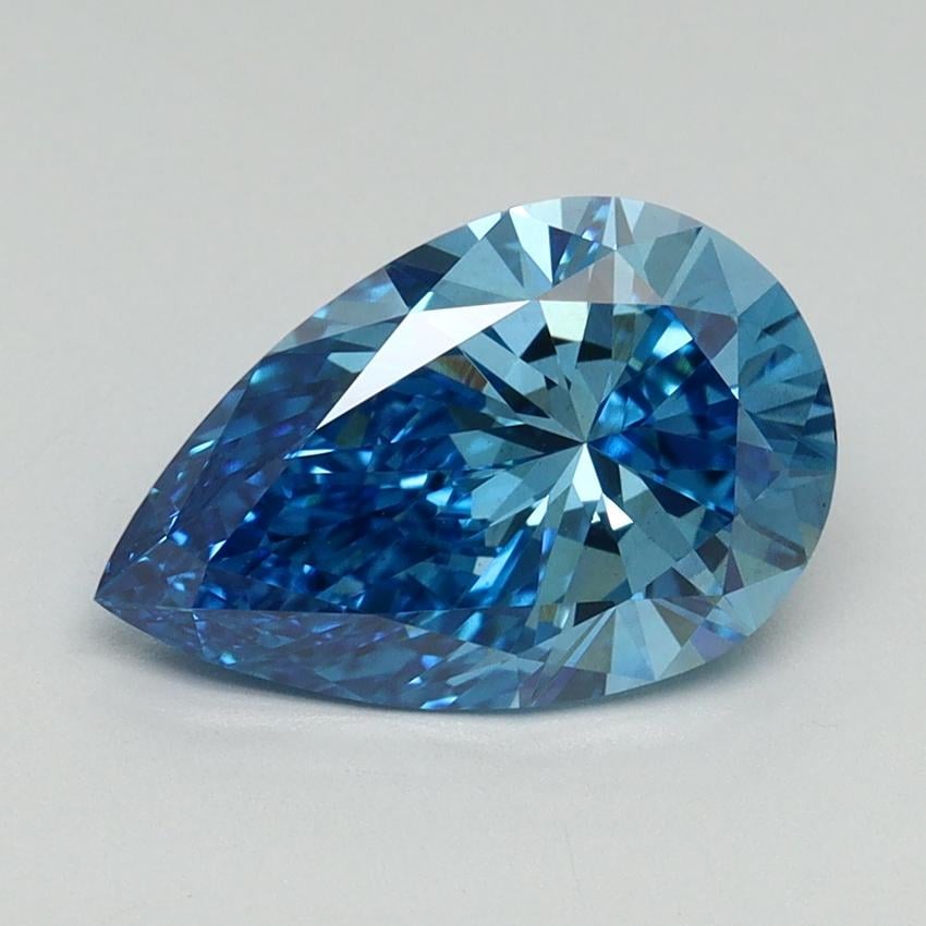 2.04 Ct. Fancy Vivid Blue Pear Lab Grown Diamond