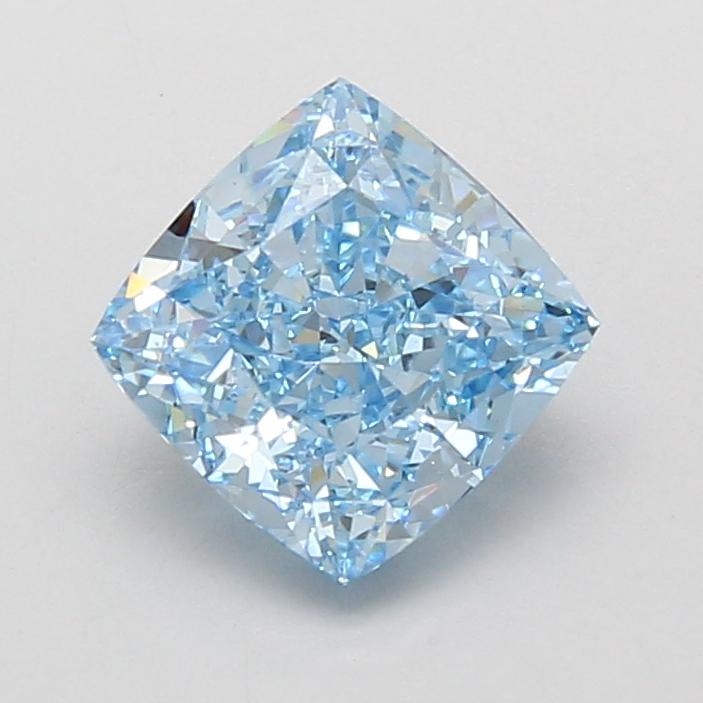 2.08 Ct. Fancy Vivid Blue Cushion Lab Grown Diamond