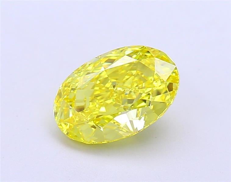 1.74 Ct. Fancy Vivid Yellow Oval Lab Grown Diamond