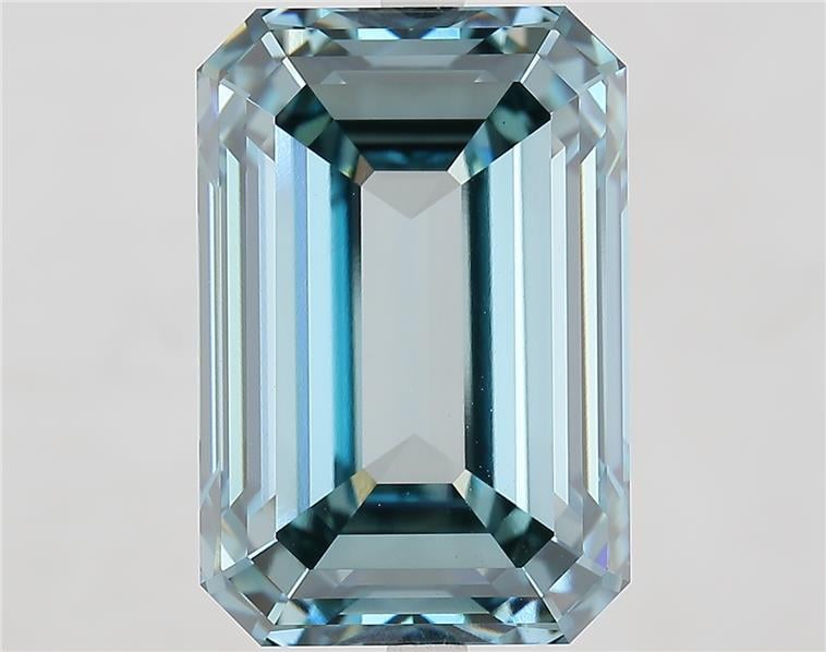 13.53 Ct. Fancy Intense Blue Emerald Lab Grown Diamond