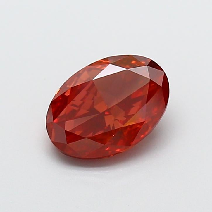 1.52 Ct. Fancy Vivid Red Oval Lab Grown Diamond