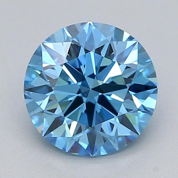 0.72 Ct. Fancy Vivid  Blue Round Lab Grown Diamond