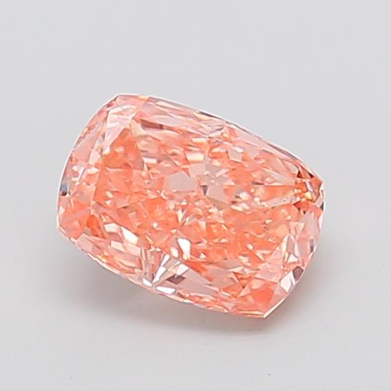 1.63 Ct. Fancy Vivid  Pink Cushion Lab Grown Diamond