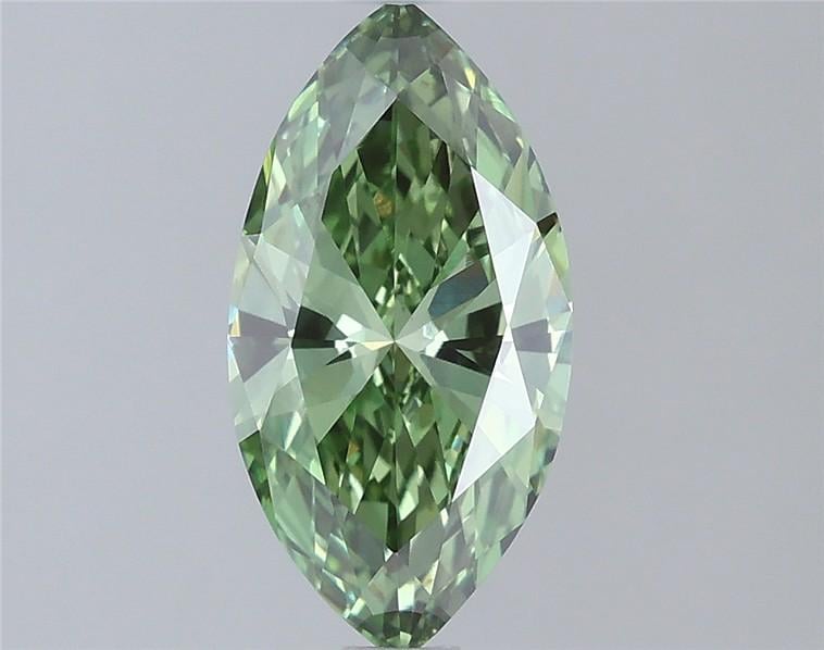 0.91 Ct. Fancy Vivid Green Marquise Lab Grown Diamond
