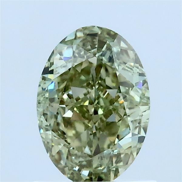 1.13 Ct. Fancy Yellow Green Oval Lab Grown Diamond