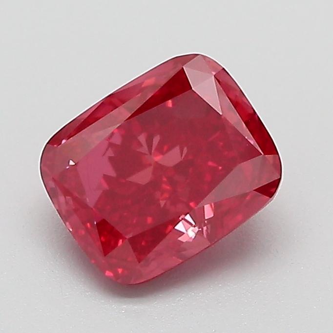 1.10 Ct. Fancy Vivid Pink Cushion Lab Grown Diamond