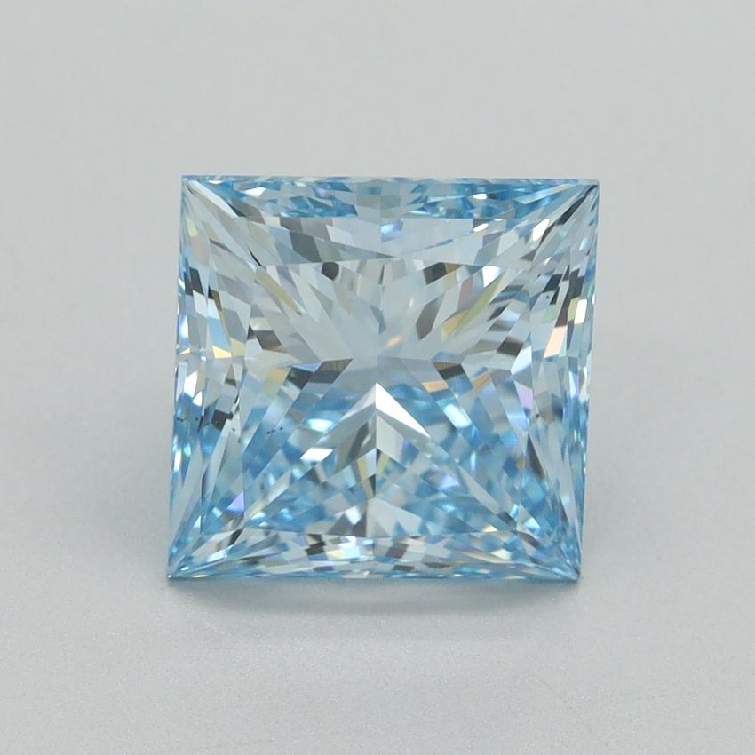 3.76 Ct. Fancy Intense Blue Princess Lab Grown Diamond