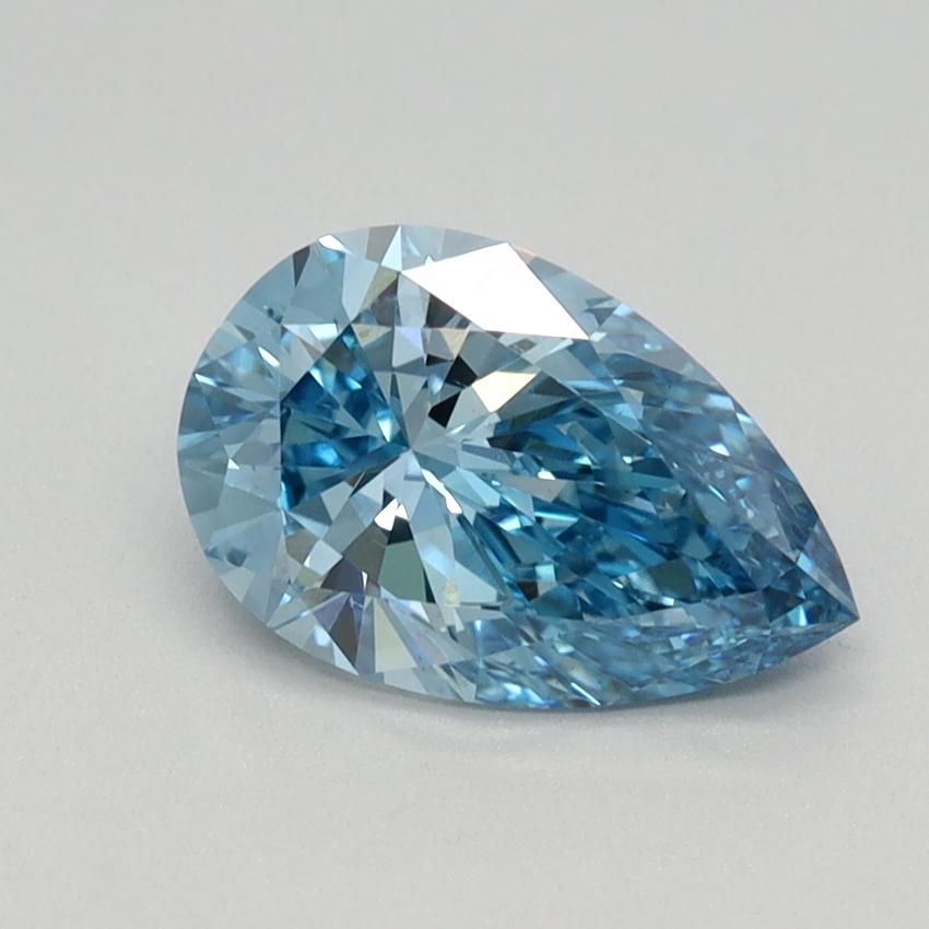 1.11 Ct. Fancy Vivid Blue Pear Lab Grown Diamond