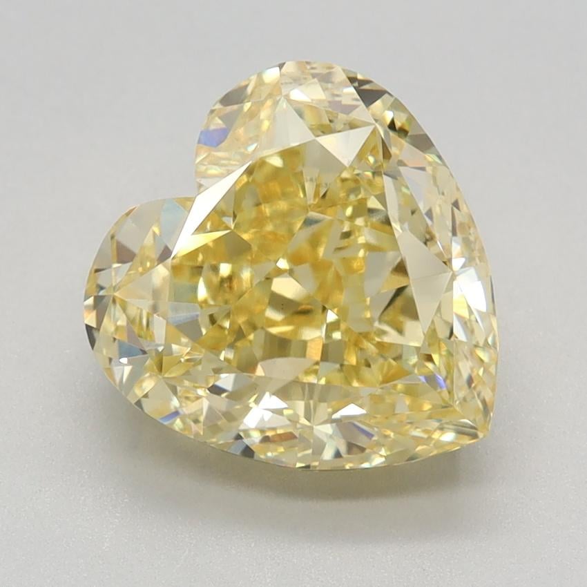 3.25 Ct. Fancy Vivid Yellow Heart Lab Grown Diamond