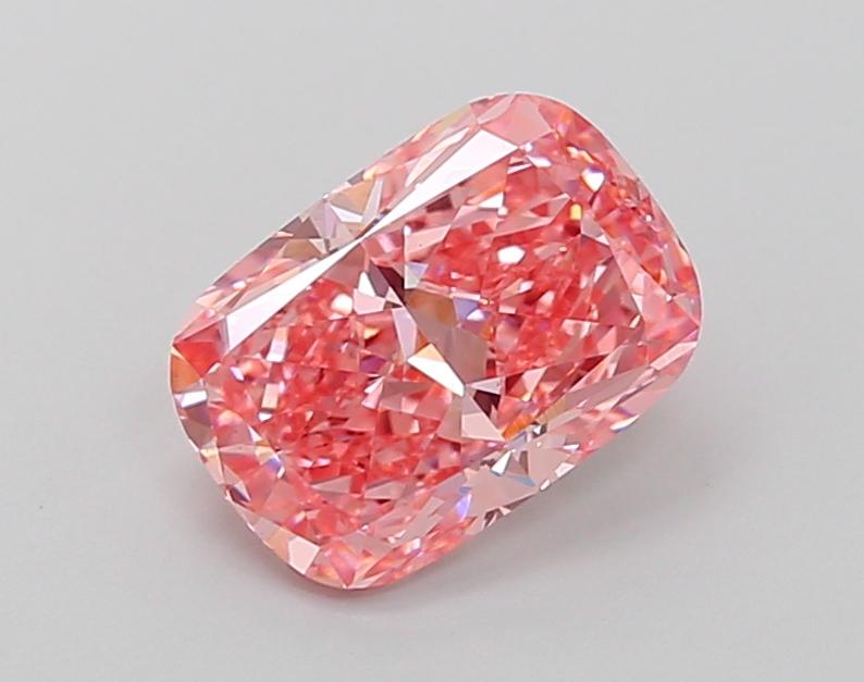 2.00 Ct. Fancy Vivid Pink Cushion Lab Grown Diamond