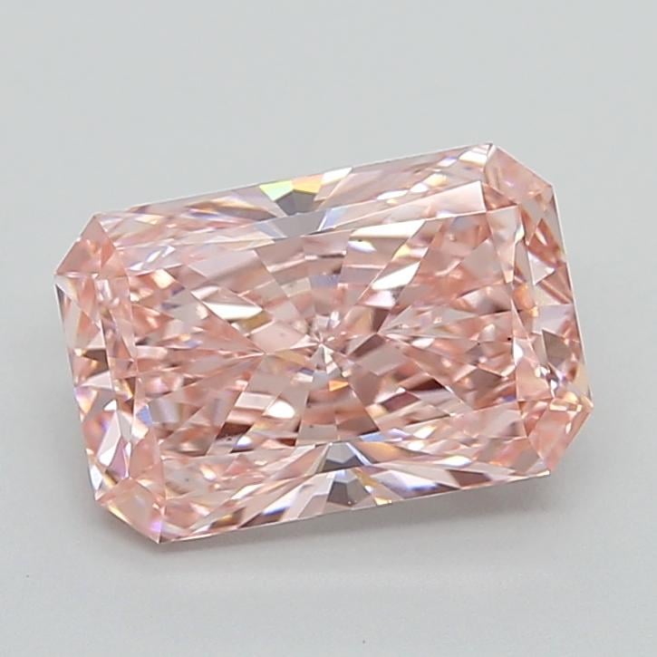 3.02 Ct. Fancy Vivid  Pink Radiant Lab Grown Diamond