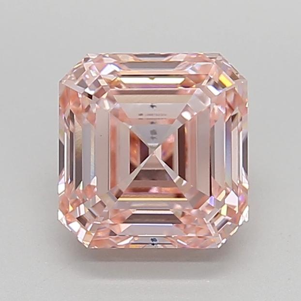 2.50 Ct. Fancy Intense  Pink Asscher Lab Grown Diamond