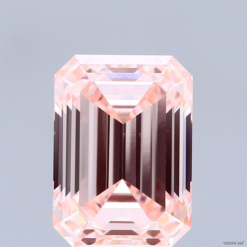 5.79 Ct. Fancy Intense Pink Emerald Lab Grown Diamond