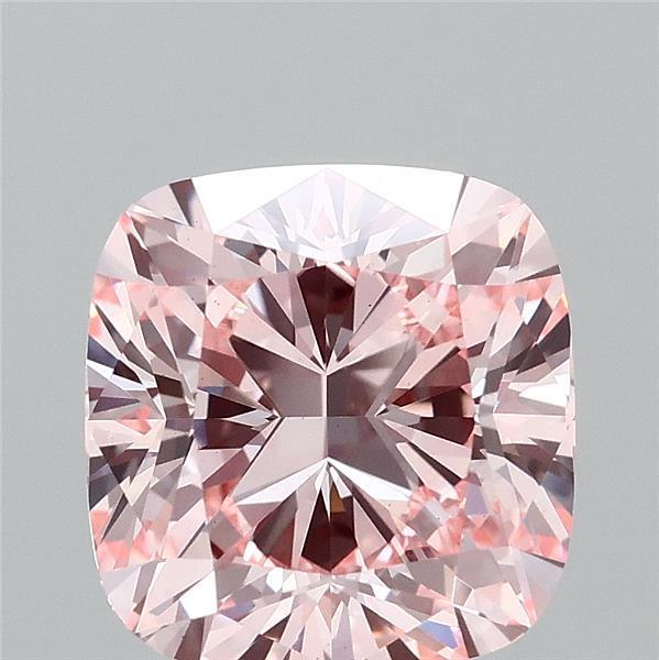 3.02 Ct. Fancy Intense Pink Cushion Lab Grown Diamond