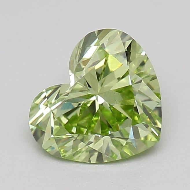 0.58 Ct. Fancy Intense  Green Heart Lab Grown Diamond
