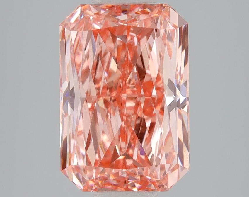 3.01 Ct. Fancy Vivid Pink Radiant Lab Grown Diamond