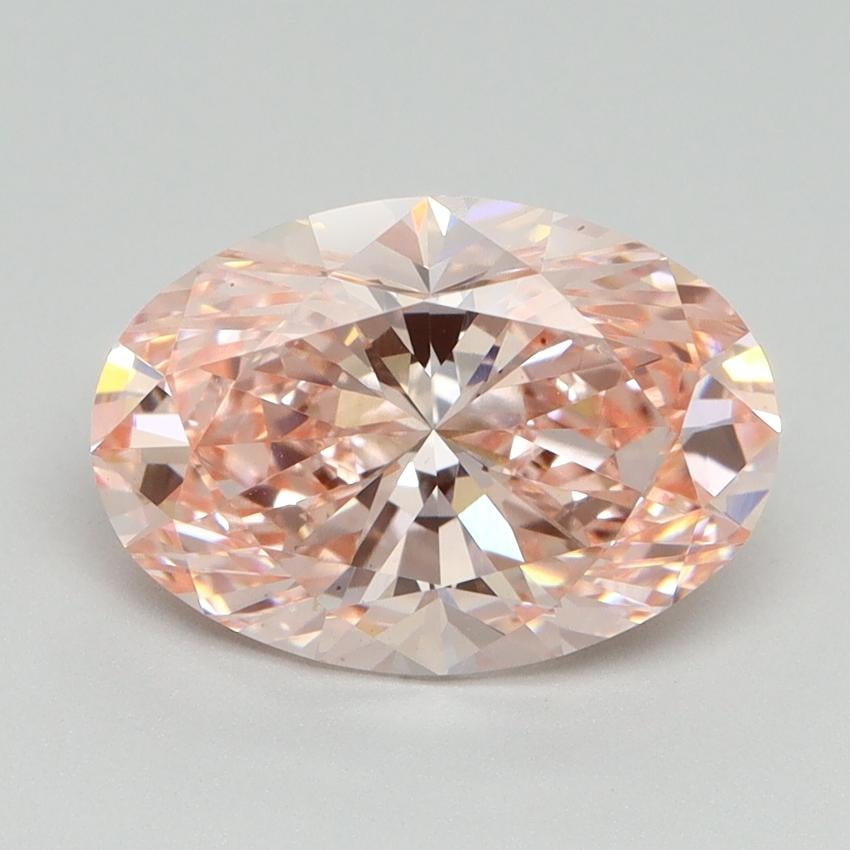 3.01 Ct. Fancy Intense Pink Oval Lab Grown Diamond
