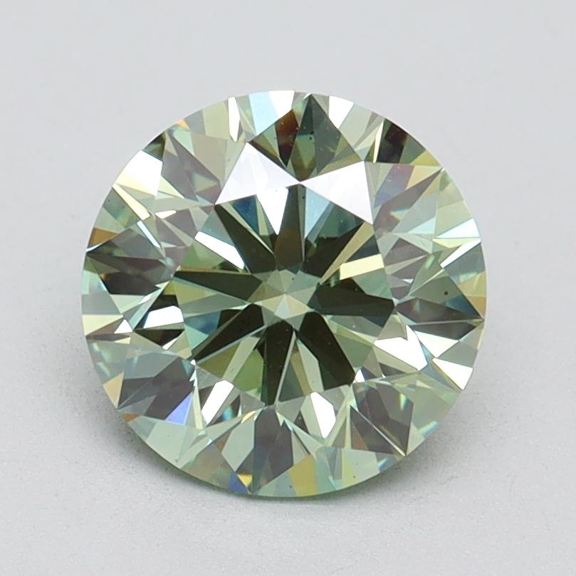 1.71 Ct. Fancy Intense Green Round Lab Grown Diamond