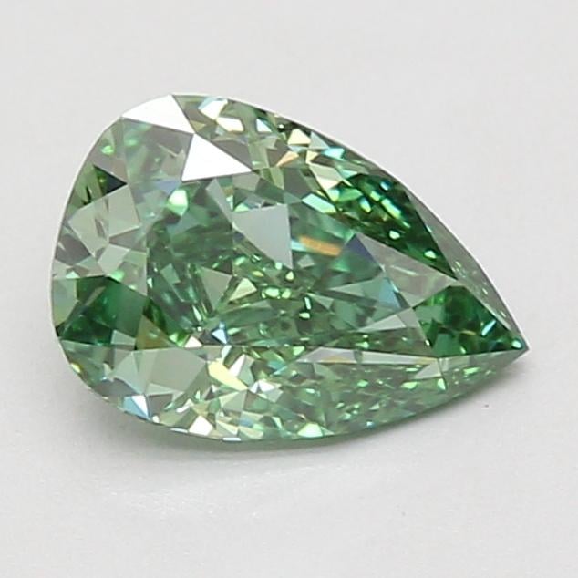 1.54 Ct. Fancy Vivid Green Pear Lab Grown Diamond