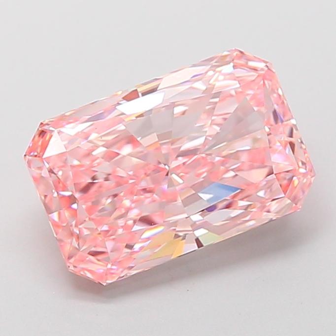 4.37 Ct. Fancy Vivid Pink Radiant Lab Grown Diamond