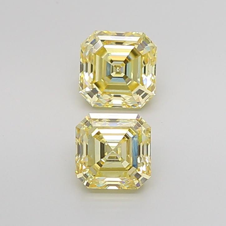 1.11 Ct. Fancy Yellow Asscher Lab Grown Diamond