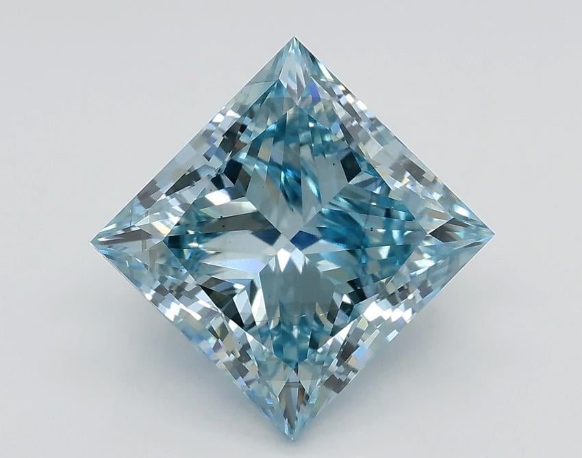 3.01 Ct. Fancy Intense Blue Princess Lab Grown Diamond