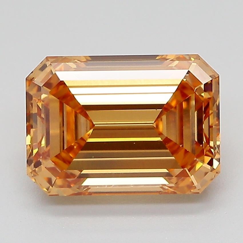 3.08 Ct. Fancy Light  Brown Emerald Lab Grown Diamond