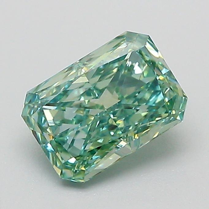 1.07 Ct. Fancy Vivid  Green Radiant Lab Grown Diamond