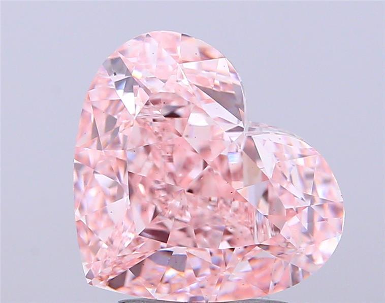 5.07 Ct. Fancy Intense Pink Heart Lab Grown Diamond