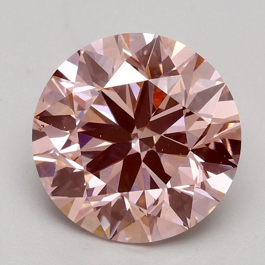 2.50 Ct. Fancy Intense Pink Round Lab Grown Diamond