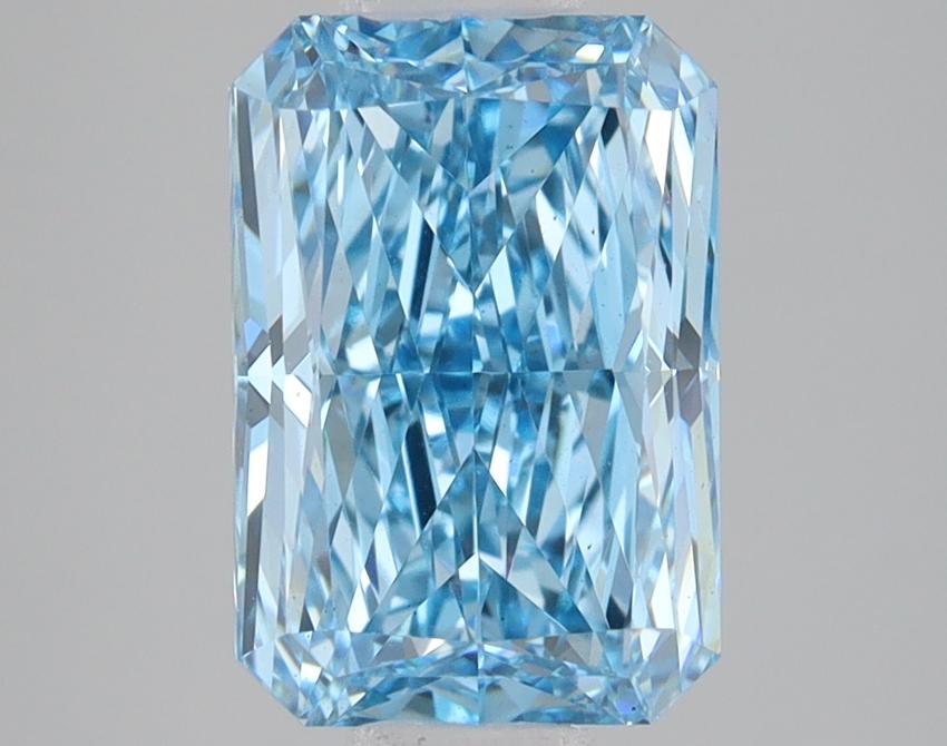 3.06 Ct. Fancy Vivid Blue Radiant Lab Grown Diamond