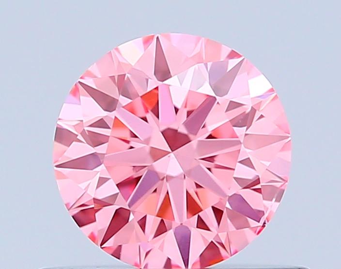 0.51 Ct. Fancy Vivid Pink Round Lab Grown Diamond
