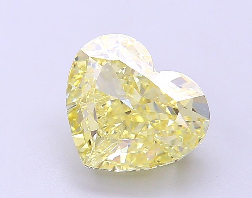 3.17 Ct. Fancy Intense Yellow Heart Lab Grown Diamond