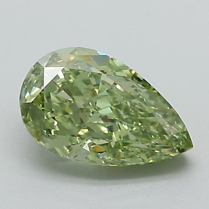 1.15 Ct. Fancy Vivid Green Pear Lab Grown Diamond