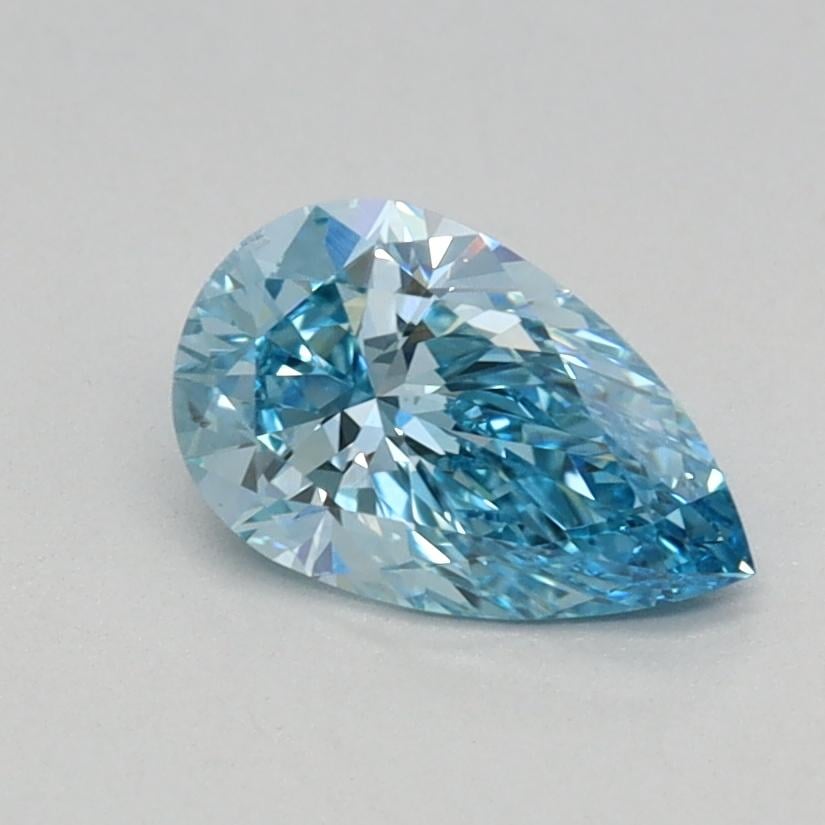 0.54 Ct. Fancy Vivid Blue Pear Lab Grown Diamond