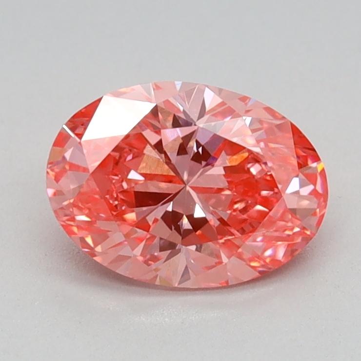 0.71 Ct. Fancy Vivid Pink Oval Lab Grown Diamond
