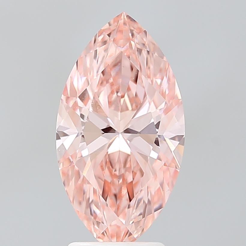 3.02 Ct. Fancy Vivid Pink Marquise Lab Grown Diamond