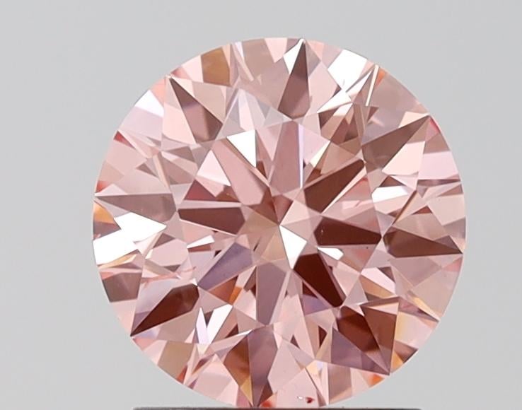 1.73 Ct. Fancy Vivid Pink Round Lab Grown Diamond