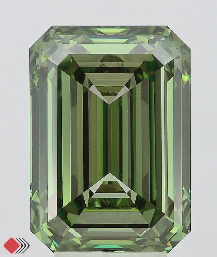 7.07 Ct. Fancy Vivid Green Emerald Lab Grown Diamond