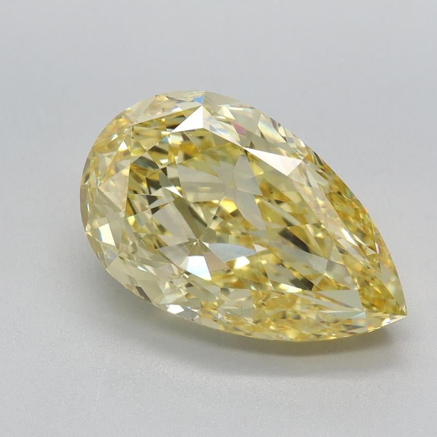 4.83 Ct. Fancy Intense Yellow Pear Lab Grown Diamond